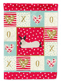 California White Rabbit Love House Flag 28x40 Porch Sleeve Pole Decorative Outside Yard Banner Artwork Wall Hanging, Polyester