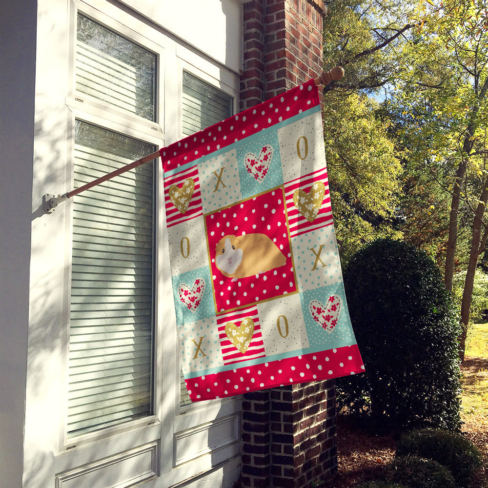 American Guinea Pig Love House Flag 28x40 Porch Sleeve Pole Decorative Outside Yard Banner Artwork Wall Hanging, Polyester