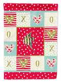 Angelfish Love House Flag 28x40 Porch Sleeve Pole Decorative Outside Yard Banner Artwork Wall Hanging, Polyester