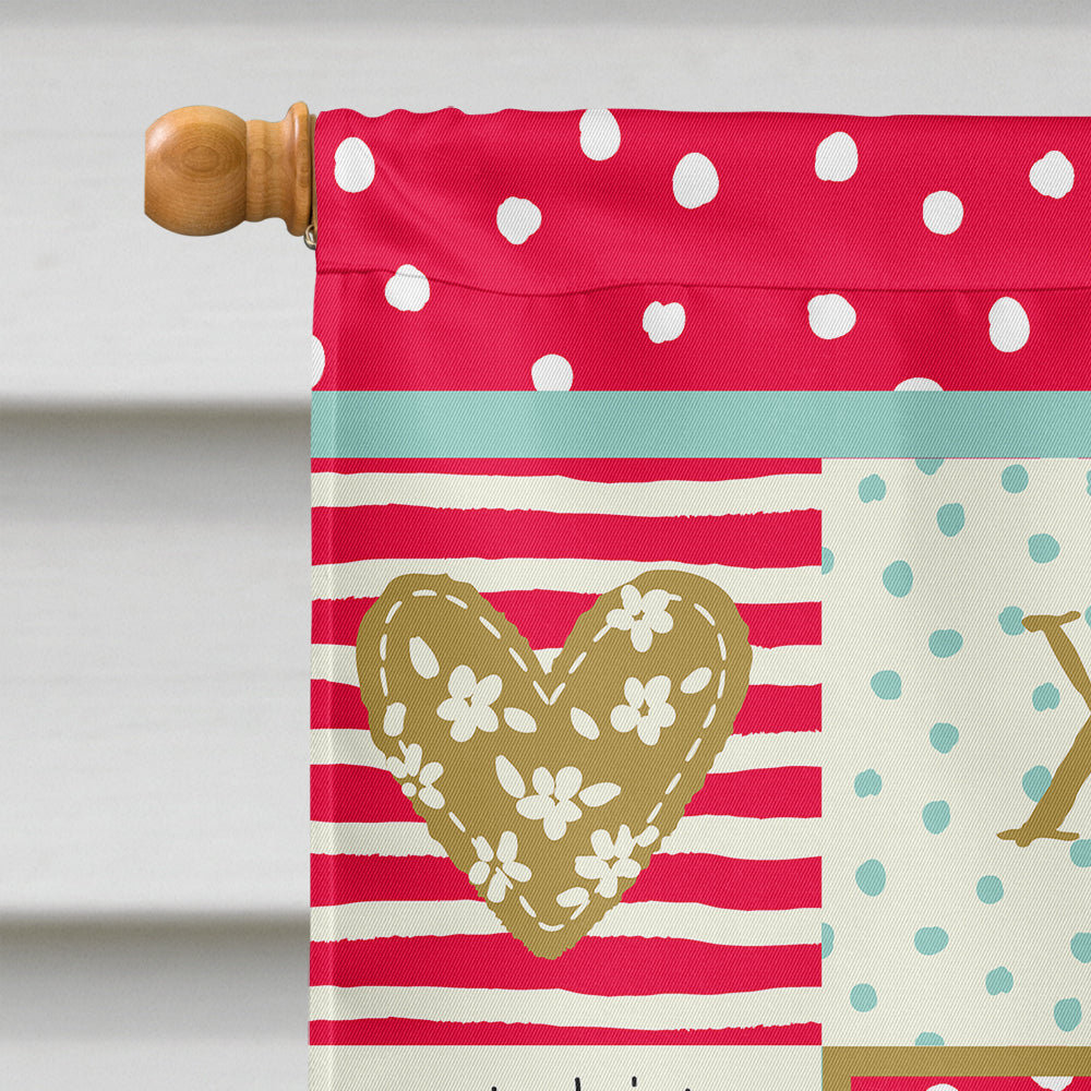 Comb Tail Betta Love House Flag 28x40 Porch Sleeve Pole Decorative Outside Yard Banner Artwork Wall Hanging, Polyester