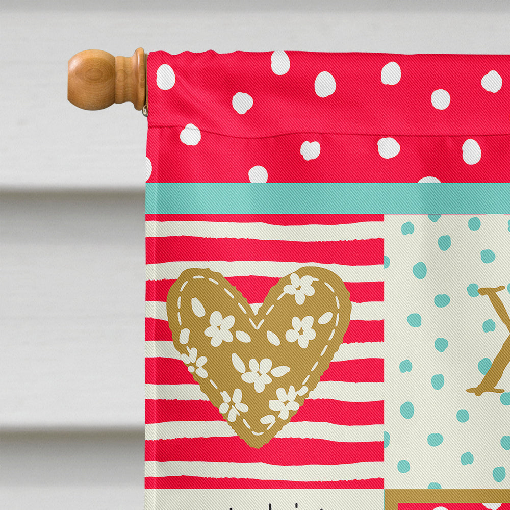 Belgian Hunchback Canary Love House Flag 28x40 Porch Sleeve Pole Decorative Outside Yard Banner Artwork Wall Hanging, Polyester