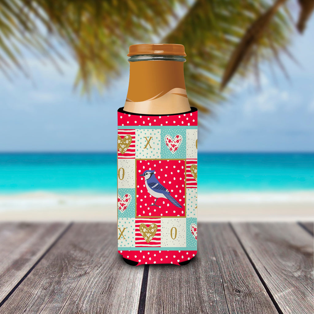 Jay Bird Love Slim Can Hugger , Insulated Foam Hugger for 12 oz Slim Cans, Beer Bottles & Water Bottles, Printed in USA