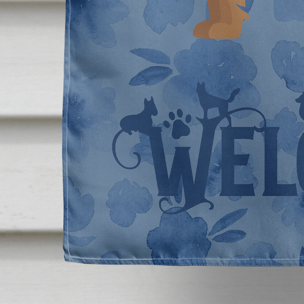 Australian Terrier Welcome House Flag 28x40 Porch Sleeve Pole Decorative Outside Yard Banner Artwork Wall Hanging, Polyester