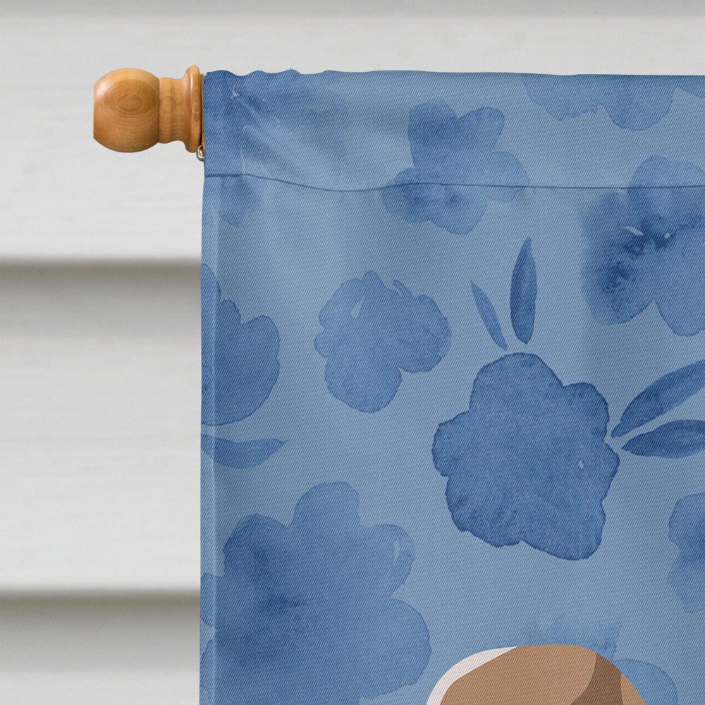 Basset Hound Welcome House Flag 28x40 Porch Sleeve Pole Decorative Outside Yard Banner Artwork Wall Hanging, Polyester