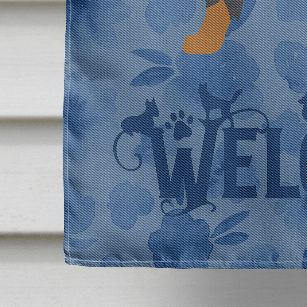 Bernese Mountain Dog Welcome House Flag 28x40 Porch Sleeve Pole Decorative Outside Yard Banner Artwork Wall Hanging, Polyester