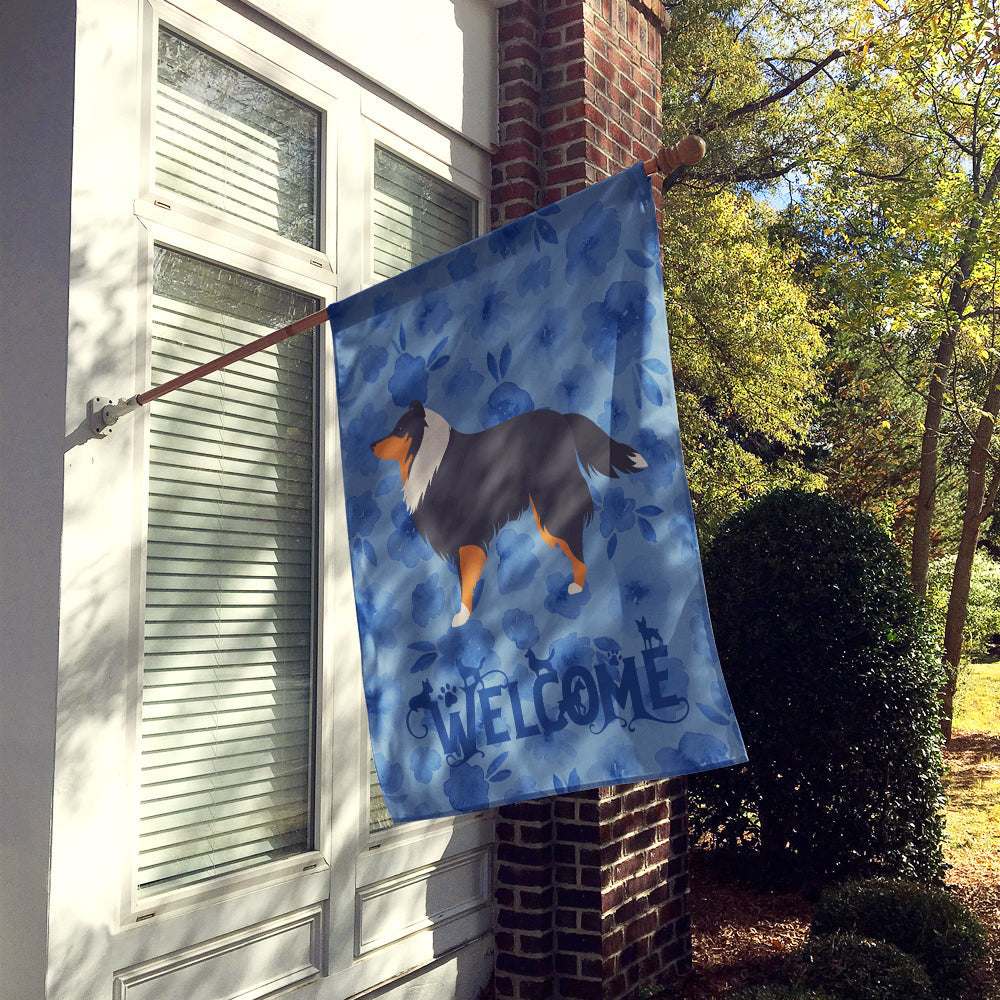 Sheltie/Shetland Sheepdog Welcome House Flag 28x40 Porch Sleeve Pole Decorative Outside Yard Banner Artwork Wall Hanging, Polyester