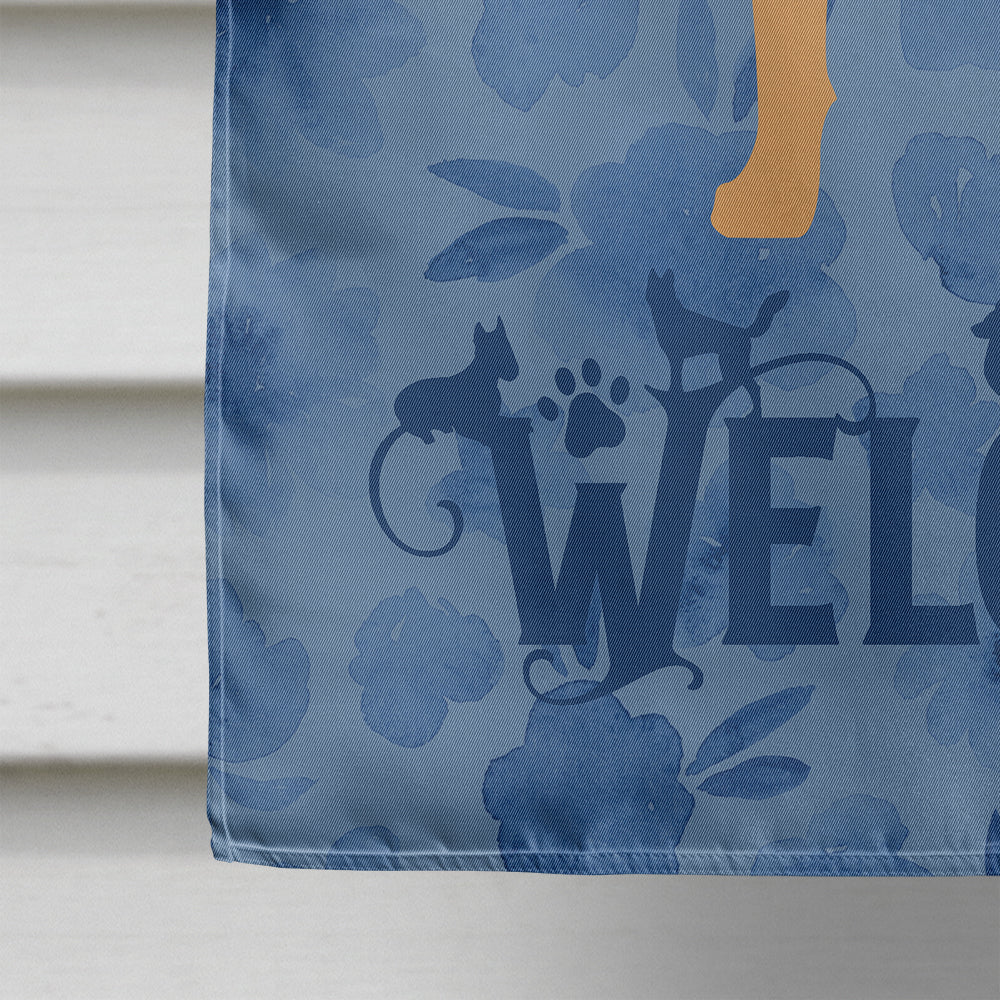 Bullmastiff Welcome House Flag 28x40 Porch Sleeve Pole Decorative Outside Yard Banner Artwork Wall Hanging, Polyester