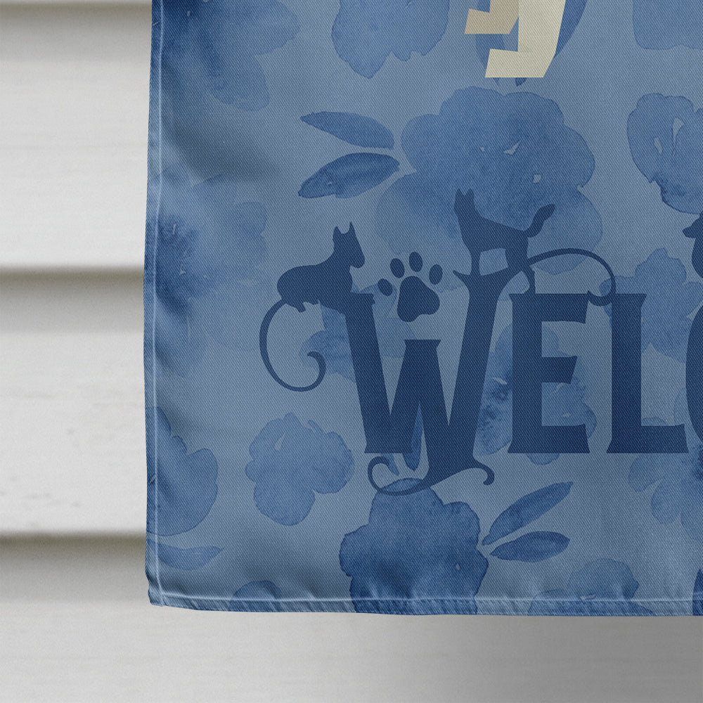 Akita Welcome House Flag 28x40 Porch Sleeve Pole Decorative Outside Yard Banner Artwork Wall Hanging, Polyester