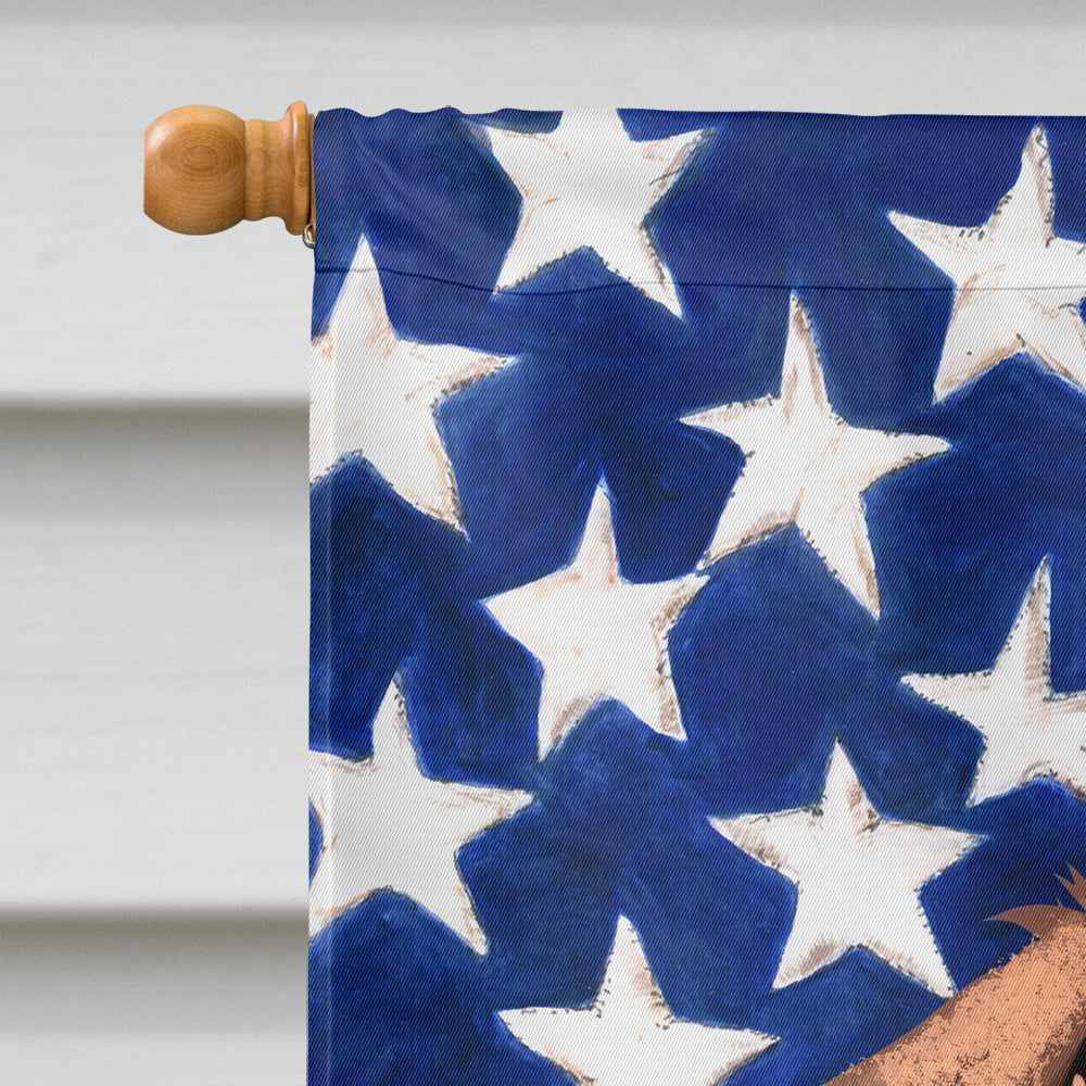 Boerboel Dog American Flag House Flag 28x40 Porch Sleeve Pole Decorative Outside Yard Banner Artwork Wall Hanging, Polyester