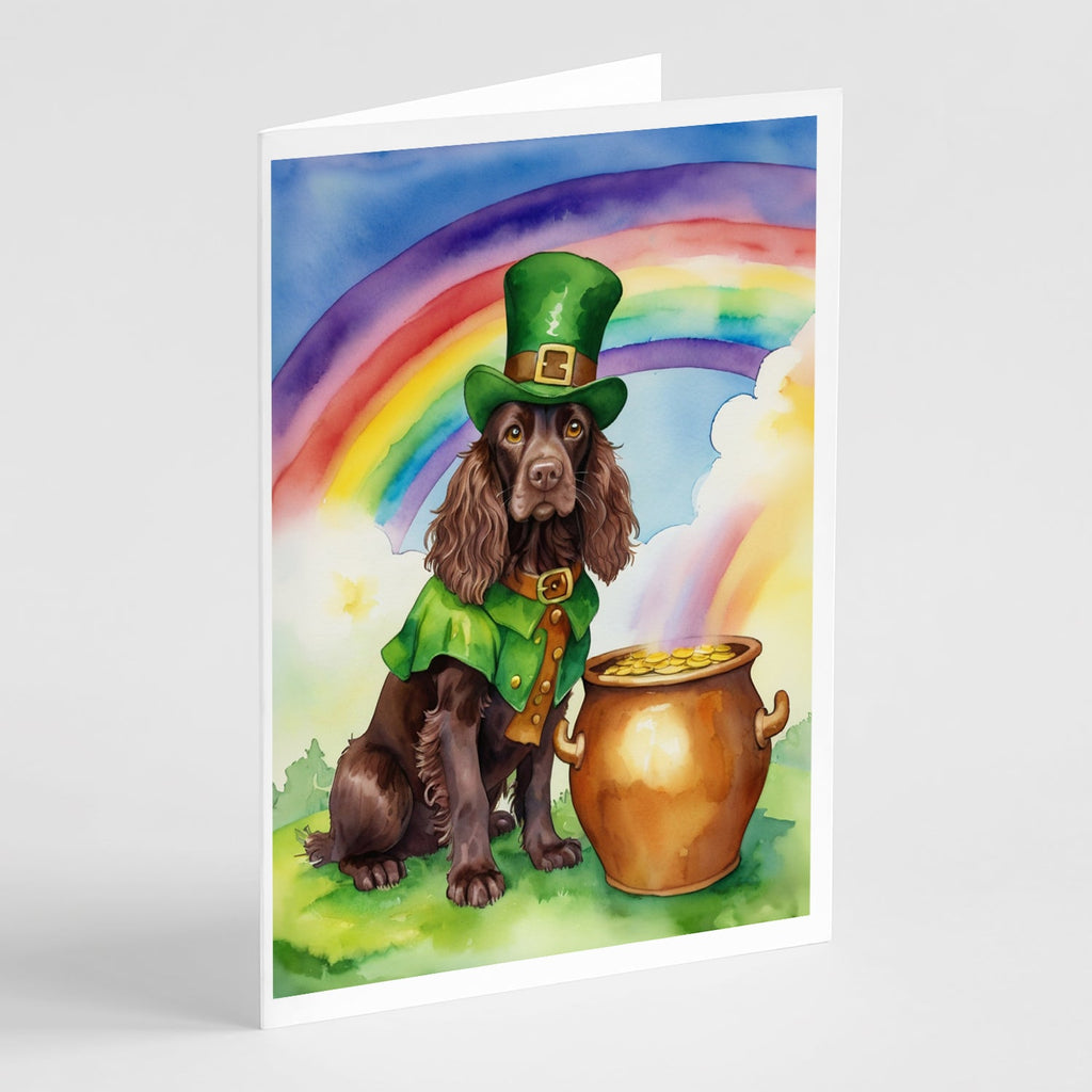 Boykin Spaniel St Patrick's Day Greeting Cards Pack of 8 Blank Cards with Envelopes Whimsical A7 Size 5x7