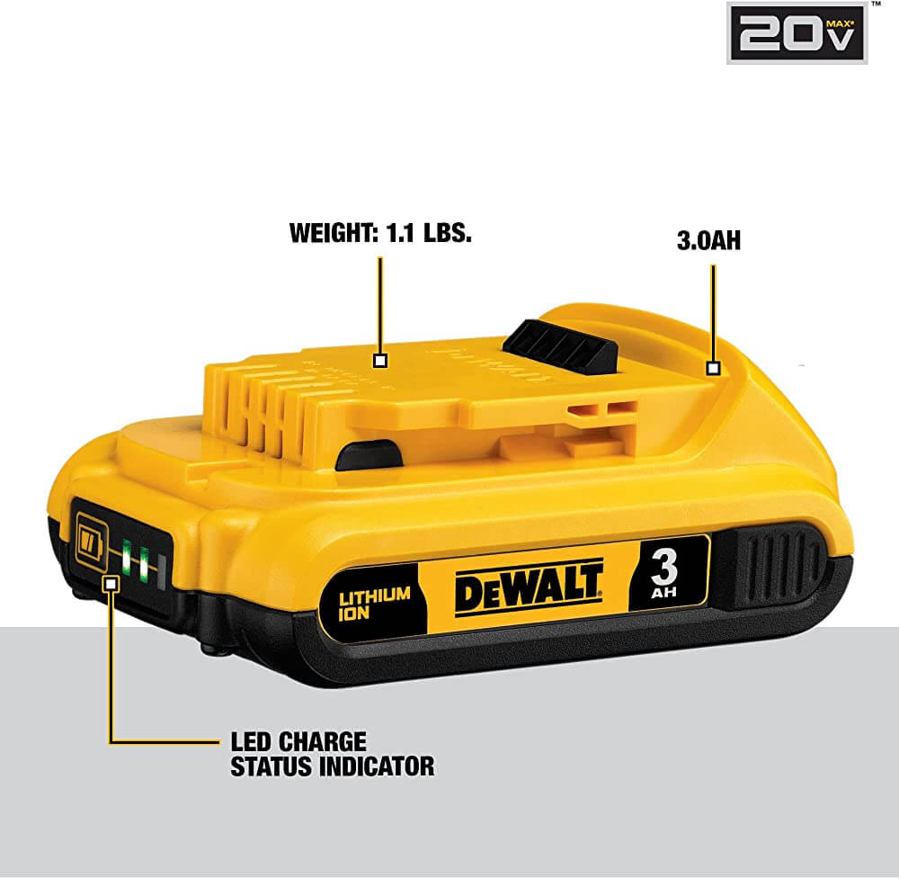 DEWALT DCB230C 20V MAX* Battery Pack with Charger, 3-Ah