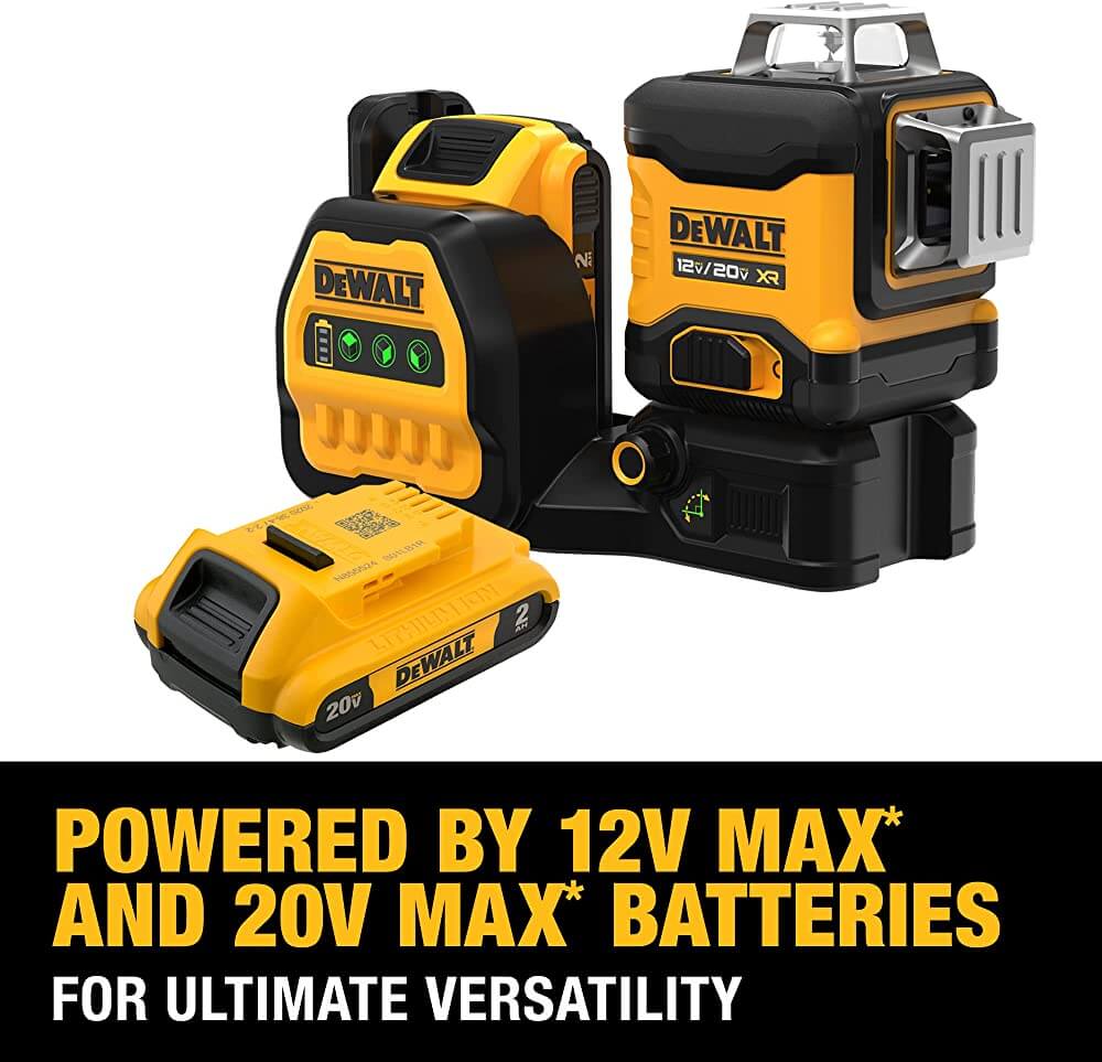 DEWALT DCLE34030G 20V MAX* 3 x 360 Green Laser