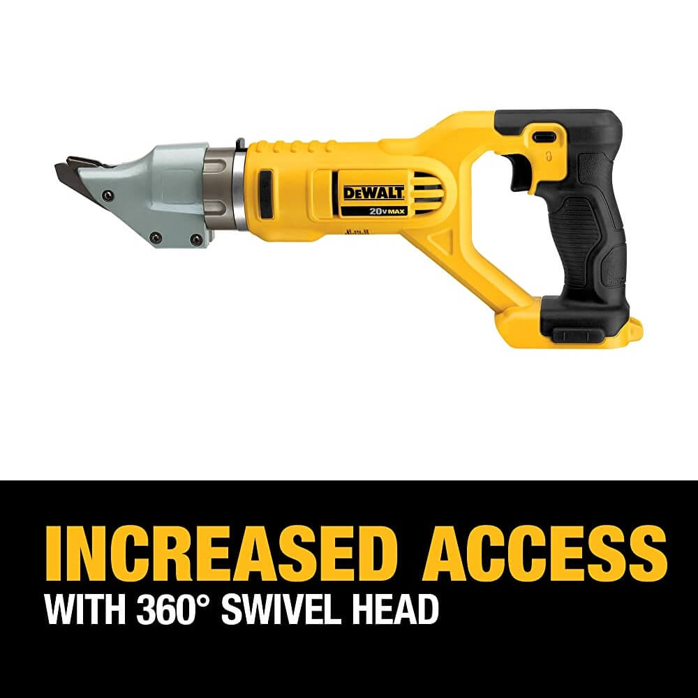 DEWALT DCS494B 20V MAX* 14ga Swivel Head Double Cut Shears (Tool Only)