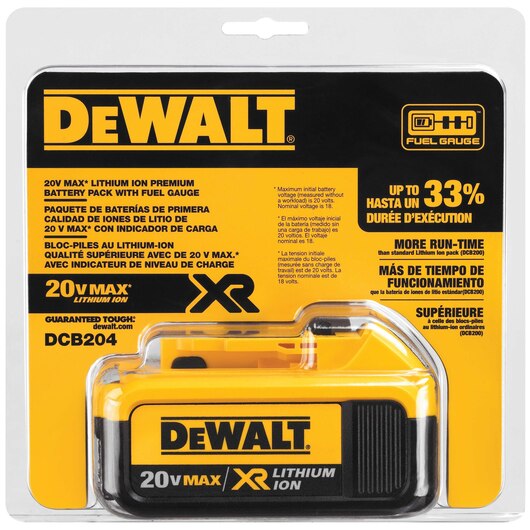 DEWALT DCB204 20V MAX* XR Lithium Ion Battery Pack