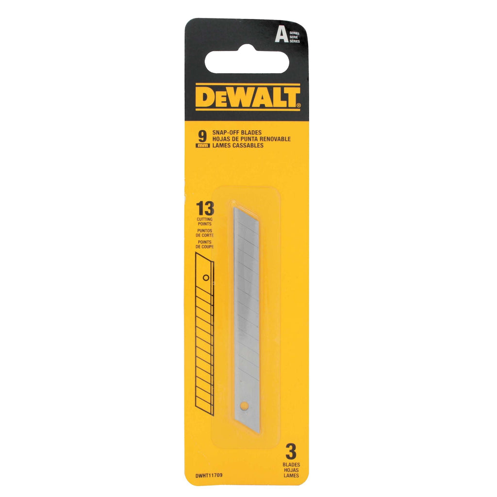 DeWalt DWHT11709 9mm Snap Off Knife Blades (3-Pack)