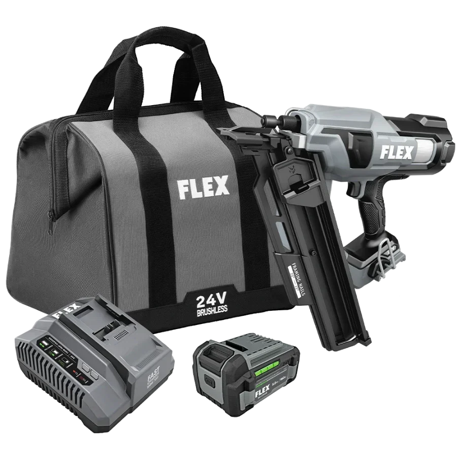 FLEX FX4351A-1C 21 Degree Framing Nailer Kit