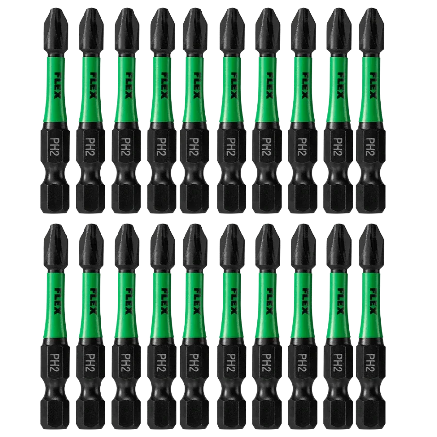FLEX FA101002-20 2" PH2 Impact Driver Bit 20 Bulk