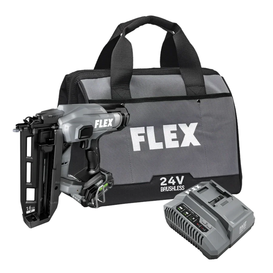 FLEX FX4321-1A 16Ga Straight Nailer Kit (1x2.5Ah Battery+160W Charger)