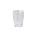 Acrylic Tumbler Glass in Twisted Swirly Design - Clear