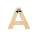 One Raffia Letter Sticker | Boy - A
