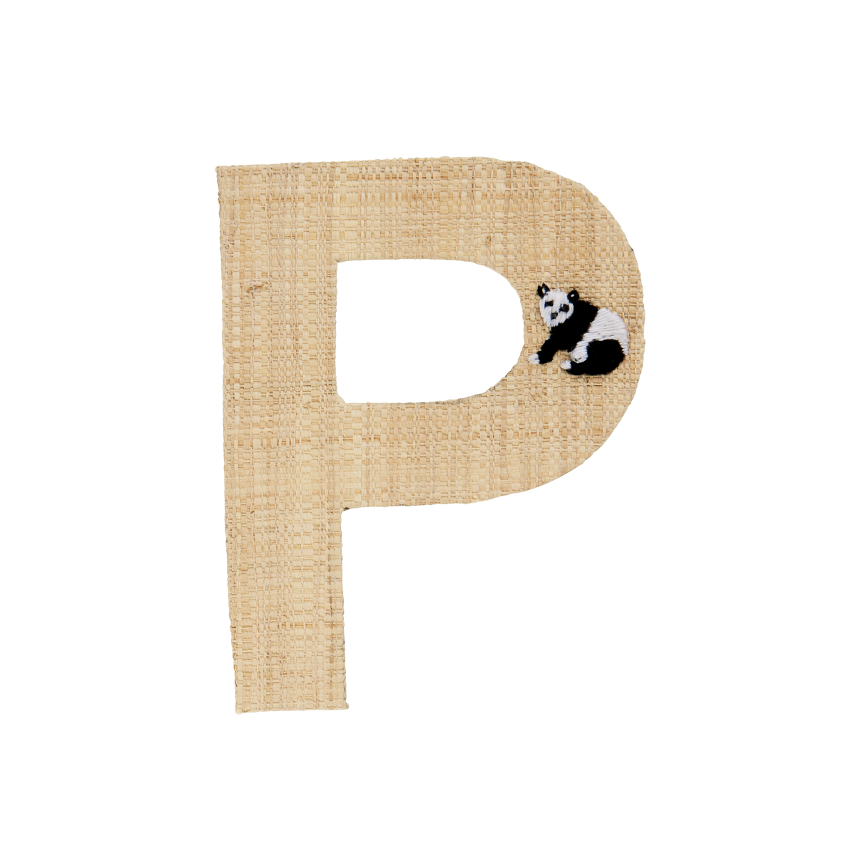 One Raffia Letter Sticker | Boy - P