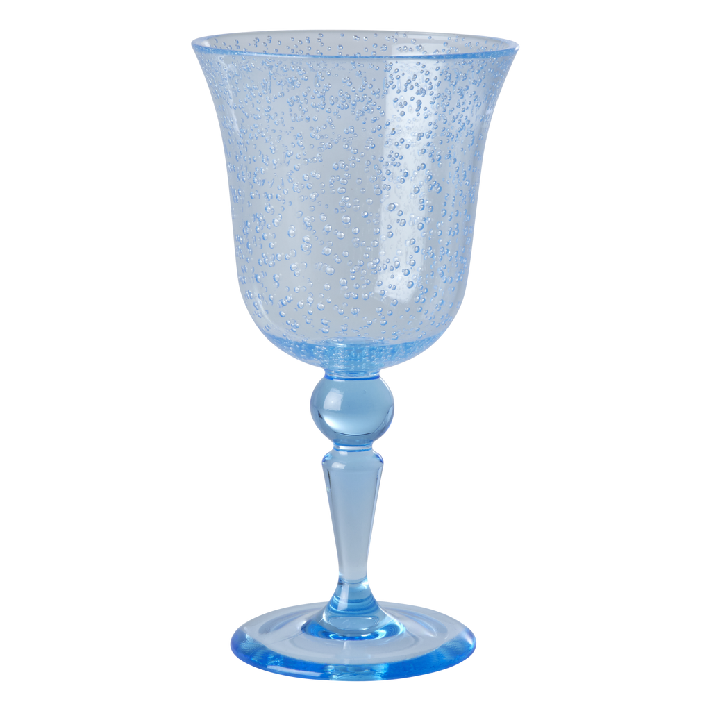 Acrylic Wine Glass - Mint - Bubble Design