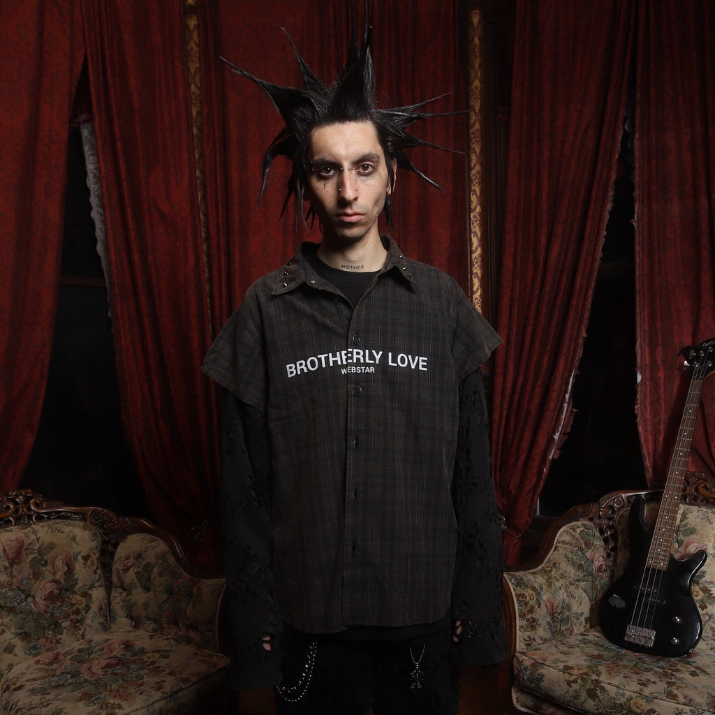 BL OVERLAPPING CROWLEY SHIRT WITH BURNEDWEB GARMENT SLEEVES