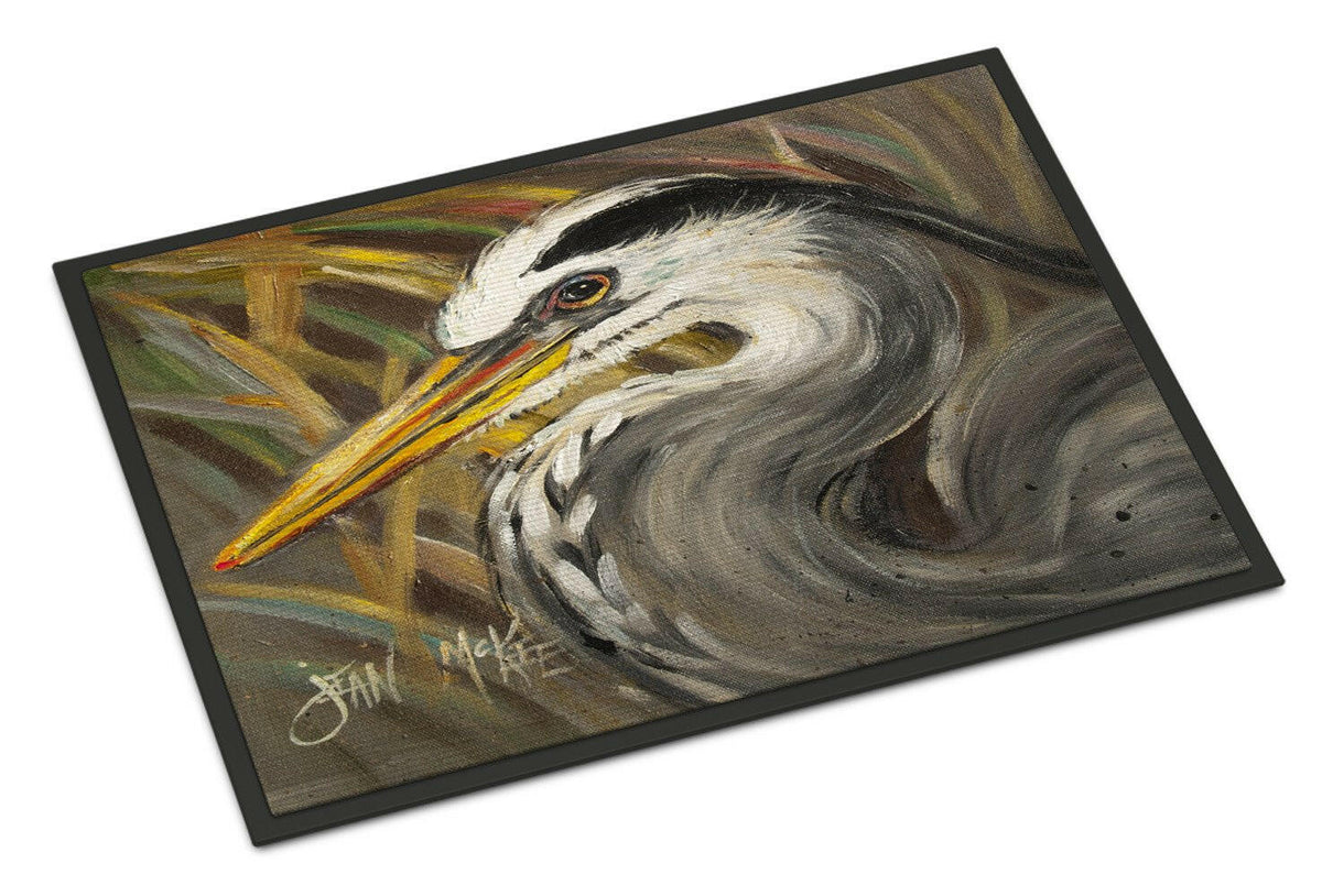 Blue Heron Doormat Indoor Outdoor 18H X 27W Front Door Mat Rugs for Entryway, Non Slip Washable