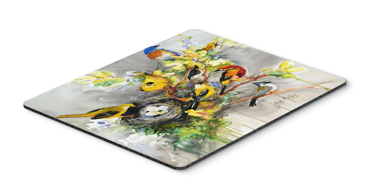 Spring Birds Mouse Pad, Heat Resistant Trivet Hot Pad , Non Slip Rubber Desk Mat, Kitchen Counter Protector, Home Office Decor Gift