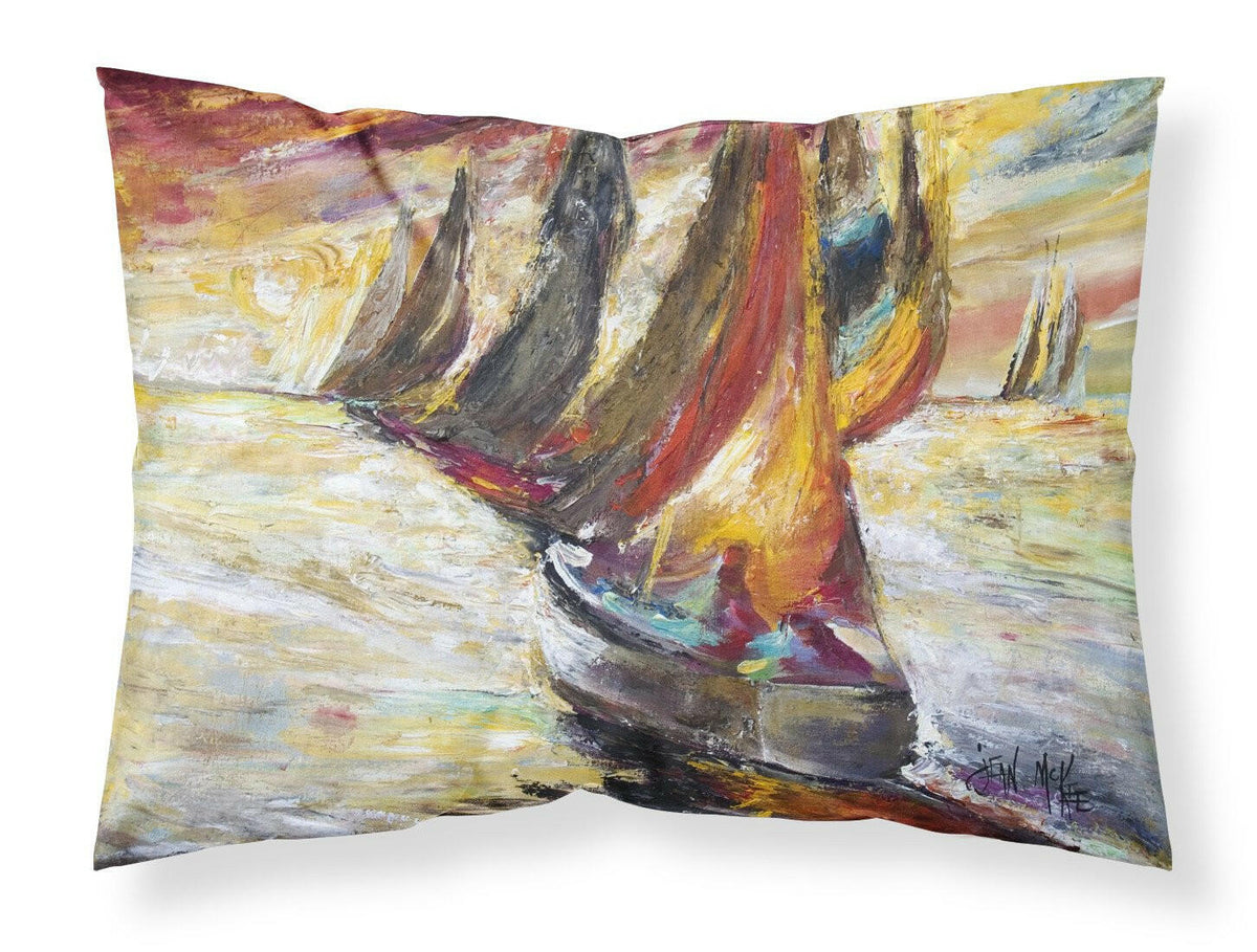 Red Sails Sailboat  Standard Pillowcase Lightweight Super Soft Easy Care Decorative Artwork Pillowcase, Standard