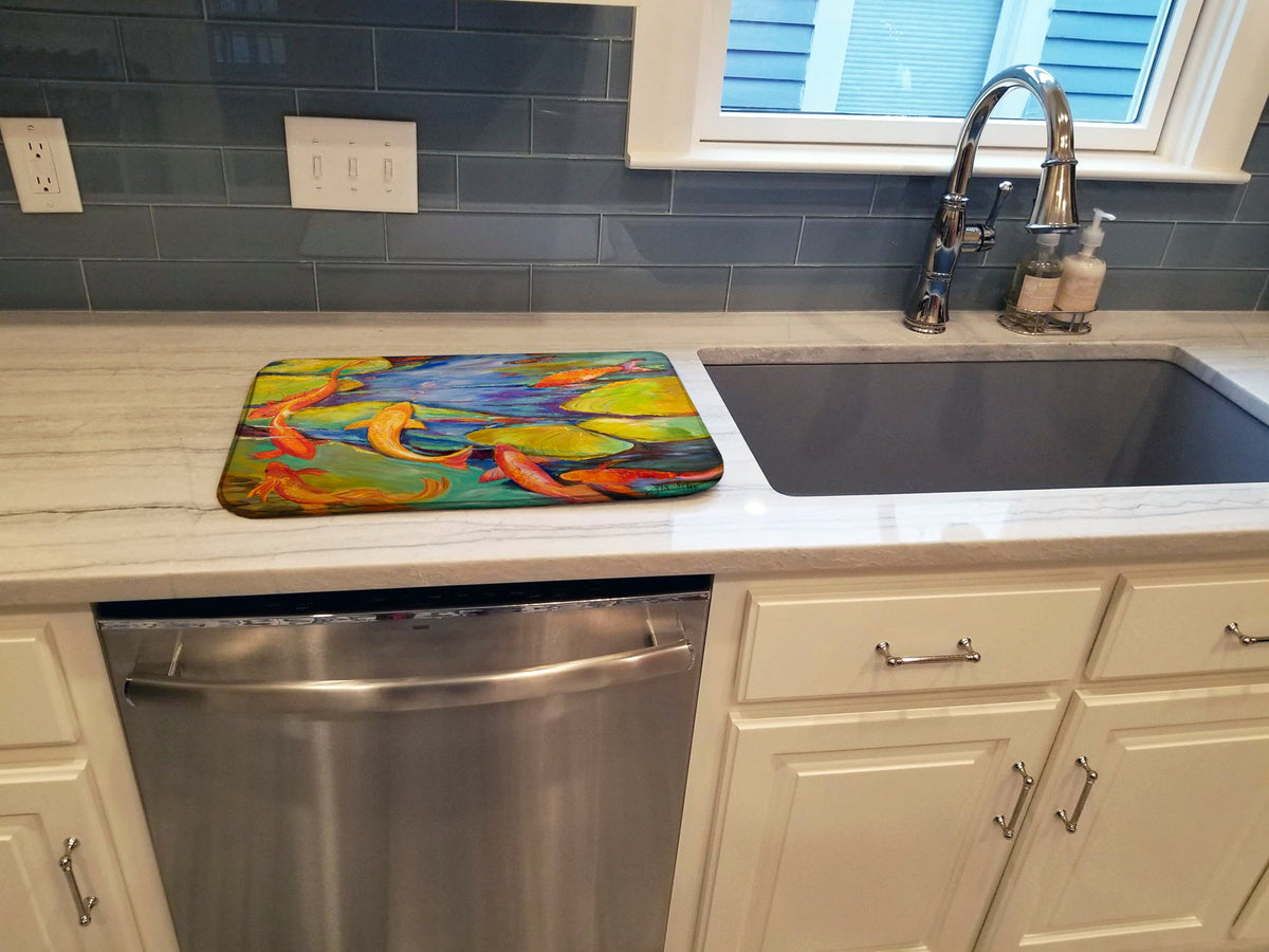Koi Dish Drying Mat Absorbent Dish Drying Mat Pad for Kitchen Counter Dish Drainer Mat for Countertop, 14 x 21", Multicolor