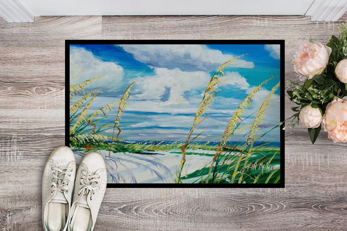 Sea Oats Doormat Indoor Outdoor 24H X 36W Front Door Mat Rugs for Entryway, Non Slip Washable Low Pile,