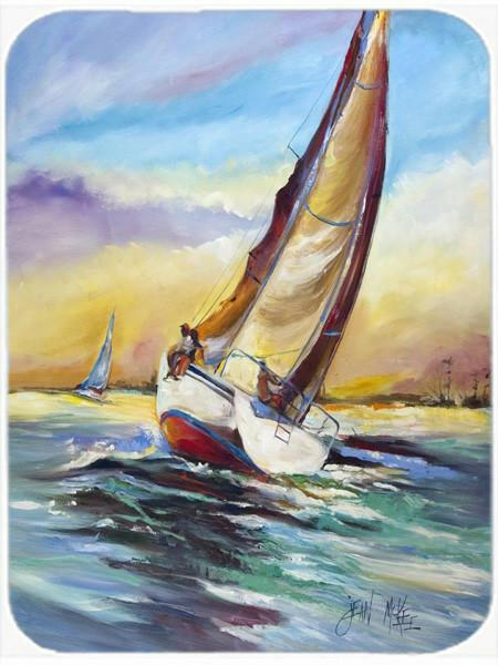 Horn Island Sailboat Race Mouse Pad, Heat Resistant Trivet Hot Pad , Non Slip Rubber Desk Mat, Kitchen Counter Protector, Home Office Decor Gift