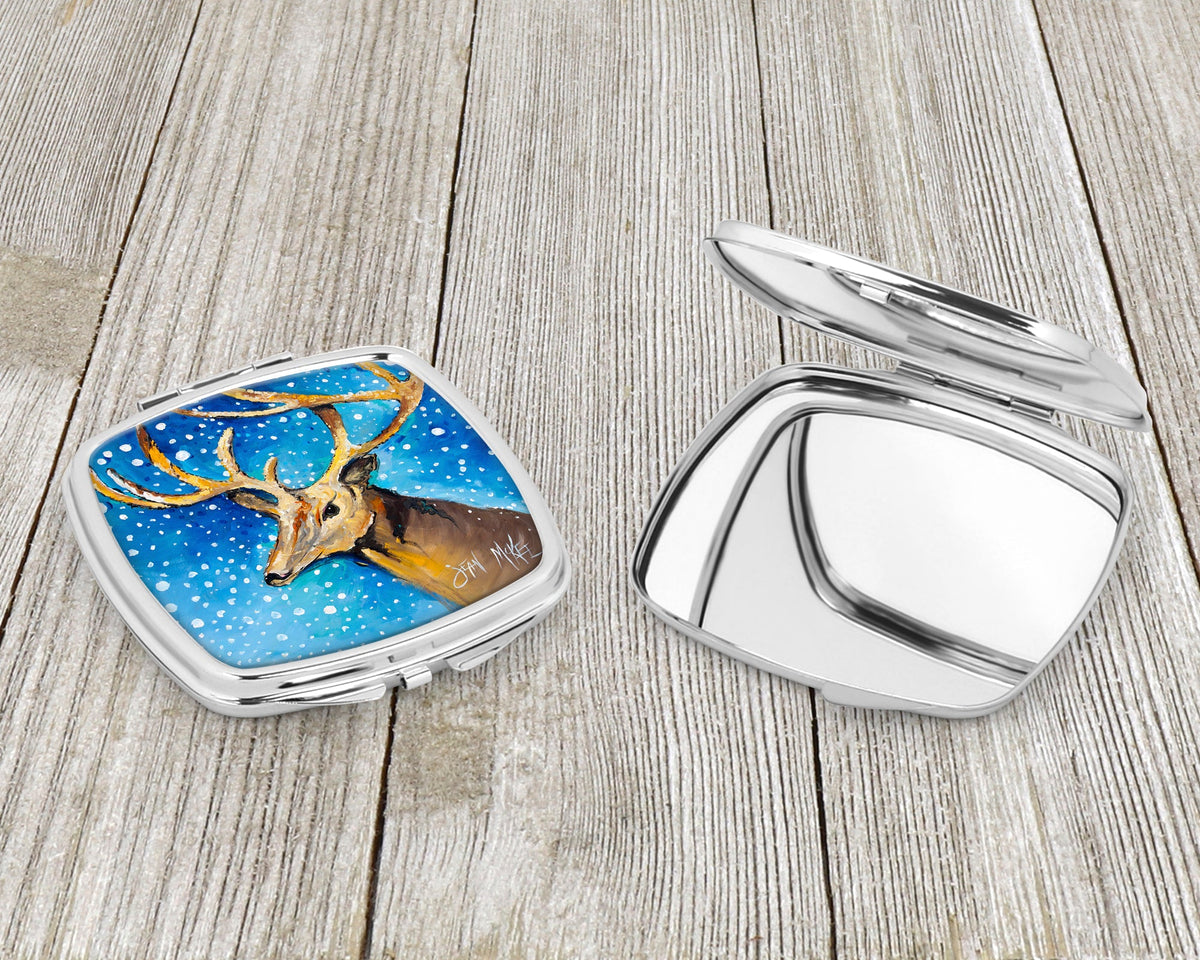 Reindeer Compact Mirror Decorative Travel Makeup Mirror for Women Girls Gifts Pocket Makeup Mirror Folding Handheld