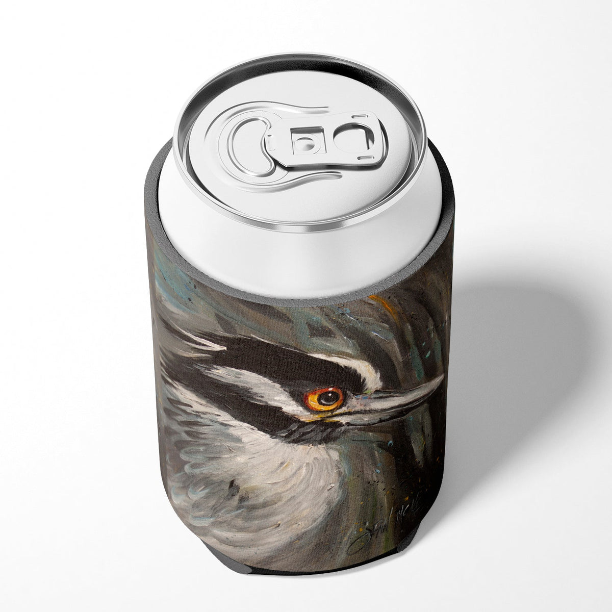 Night Heron Can or Bottle Hugger Cooler Sleeve for Standard 12 oz Cans, Insulated Foam Beer & Soda Can Hugger Reusable