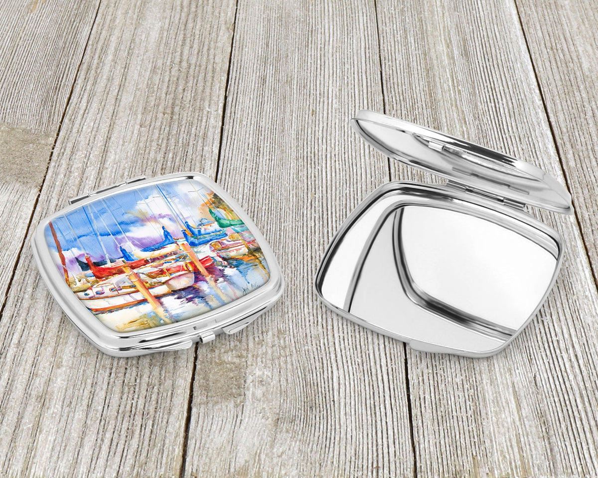 Runaway Sailboats Compact Mirror Decorative Travel Makeup Mirror for Women Girls Gifts Pocket Makeup Mirror Folding Handheld