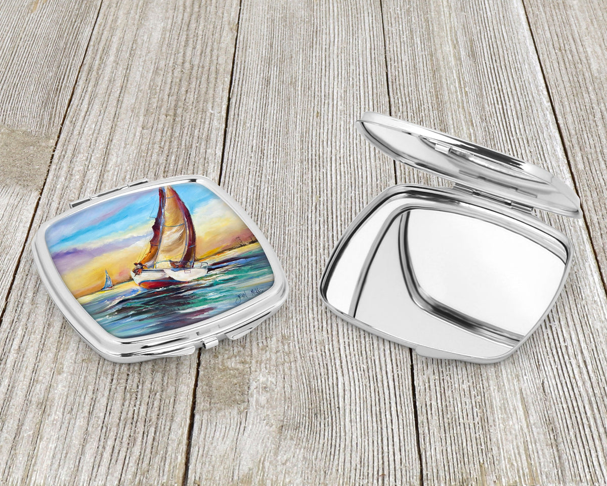 Horn Island Boat Race Sailboats Compact Mirror Decorative Travel Makeup Mirror for Women Girls Gifts Pocket Makeup Mirror Folding Handheld