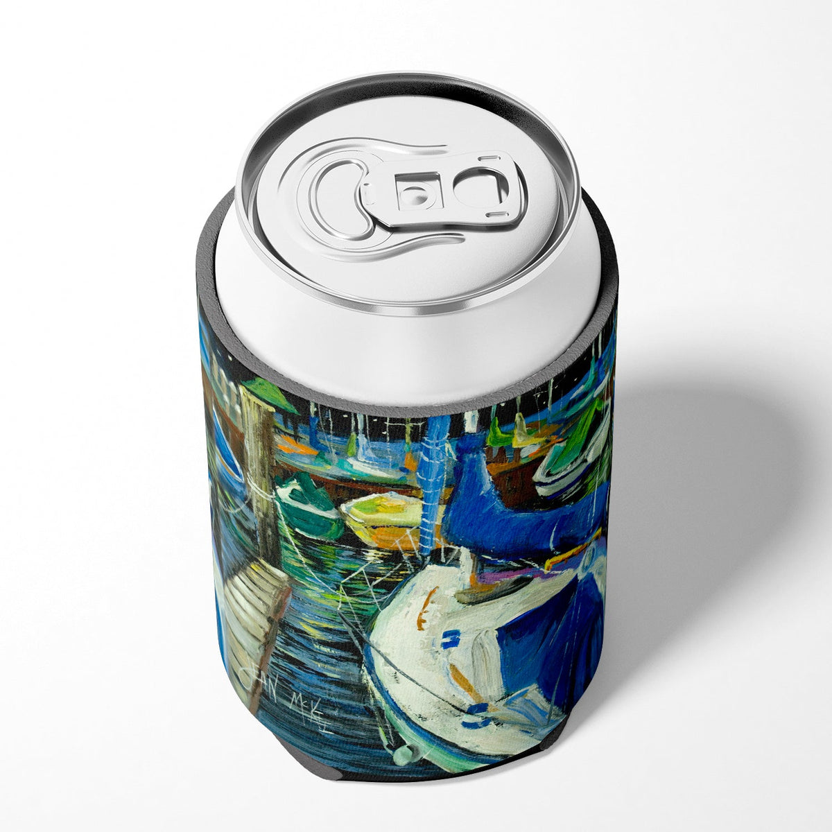 Sailboats Can or Bottle Hugger Cooler Sleeve for Standard 12 oz Cans, Insulated Foam Beer & Soda Can Hugger Reusable