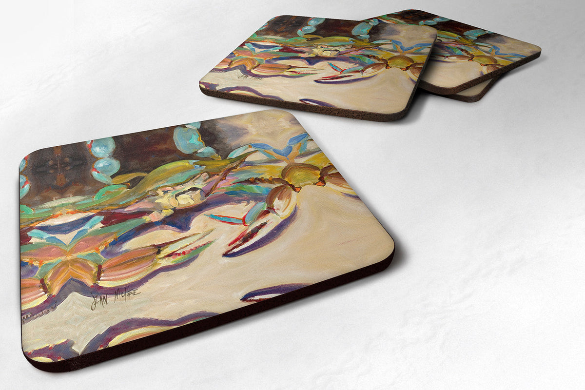 Crab tailfin Crab Foam Coasters Set of 4 Cup Coasters for Indoor Outdoor, Tabletop Protection, Anti Slip, Mouse pad Material