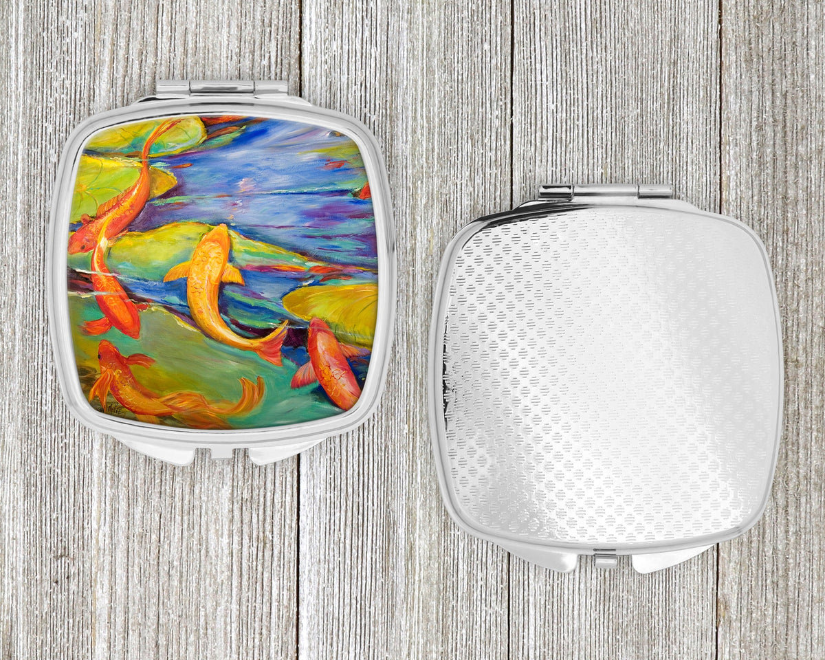 Koi Compact Mirror Decorative Travel Makeup Mirror for Women Girls Gifts Pocket Makeup Mirror Folding Handheld