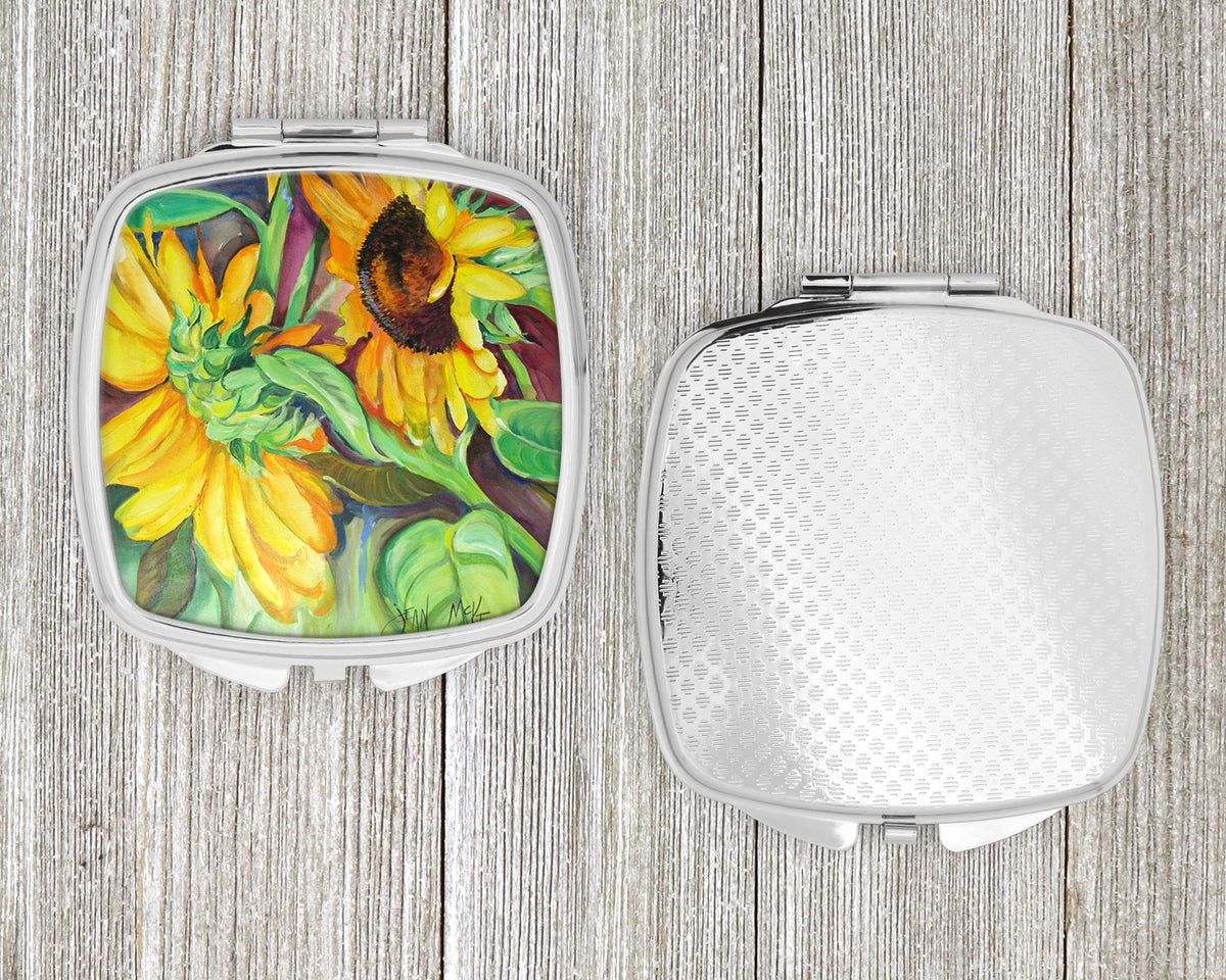 Sunflowers Compact Mirror Decorative Travel Makeup Mirror for Women Girls Gifts Pocket Makeup Mirror Folding Handheld