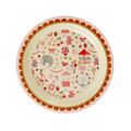 Melamine Kids Plate - Fun Fair Pink Print -
