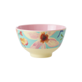 Small Melamine Bowl - Mint Selma Flower Print