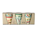 Melamine Kids Cups in Fun Fair Mint Prints - Small - 6 pcs. in Gift Box -