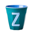 Melamine Cup - Medium with Alphabet in Bluish Colors | Letter Z