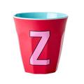 Melamine Cup - Medium with Alphabet in Pinkish Colors | Letter Z
