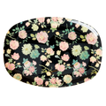 Melamine Rectangular Plate | Dark Rose Print