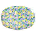 Medium Melamine Rectangular Plate - Purple - Fancy Pansy Prints