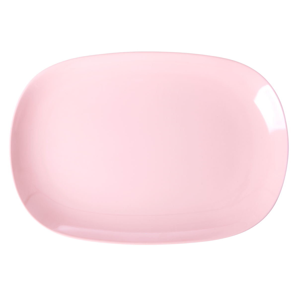 Large Melamine Rectangular Plate - Soft Pink