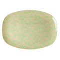 Melamine Rectangular Plate | Pink Flower Field Print